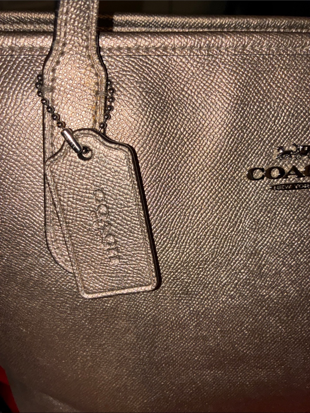 Coach Metallic Rose Gold Tote - Picture 2 of 15